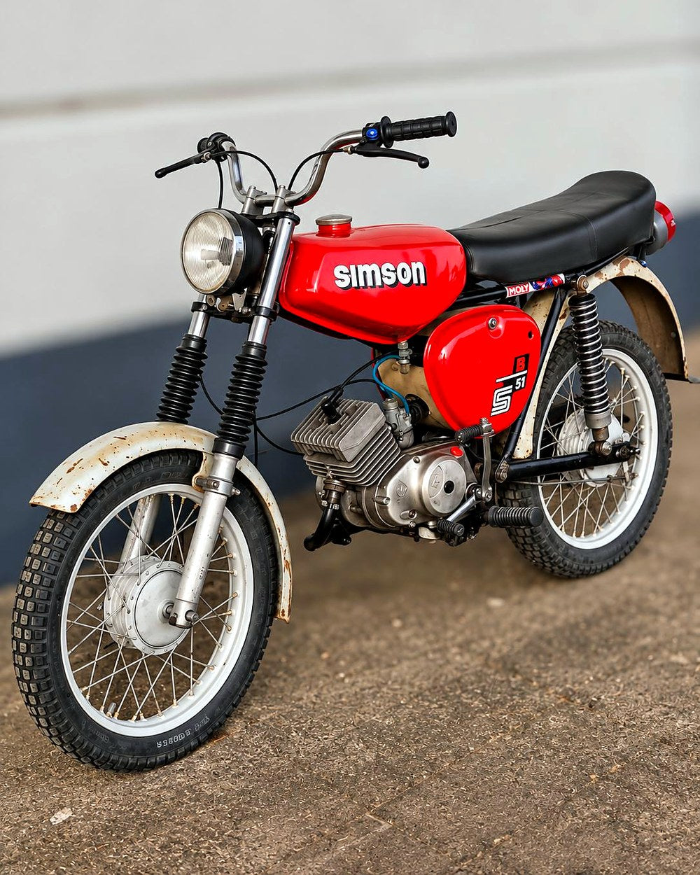 Simson S51 in Rot, Kundenaufbau von PE Performance