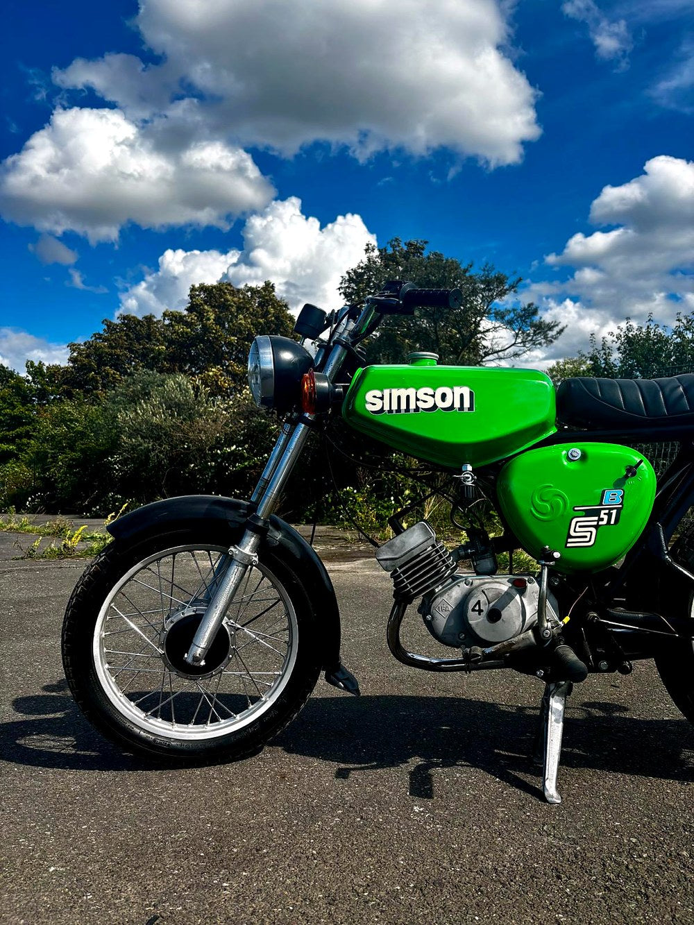 Simson S51 in Grün, Kundenaufbau von PE Performance in Ketzin/Havel